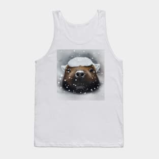 Capybara in Snow Tank Top